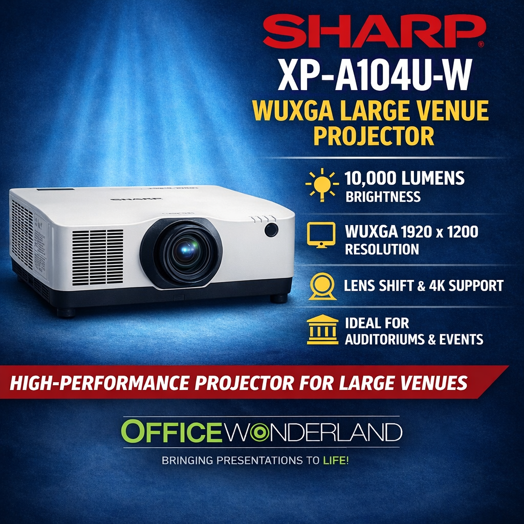 Sharp XP-A104U-W 10,000 Lumen WUXGA Laser Large Venue Projector (White) – Buy Online | Authorized Dealer