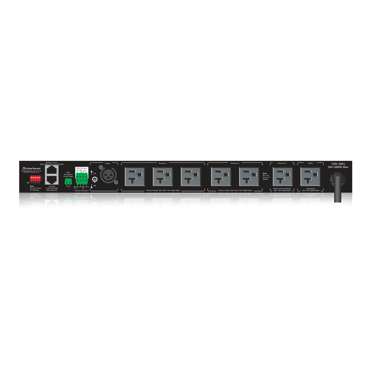 Atlas Sound 20A Power Conditioner & Sequencer ECS-204 1