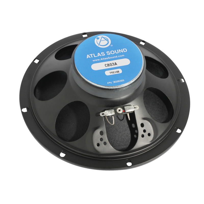 Atlas Sound 8 In-Ceiling Coaxial Speaker with 4-Watt 70V Transformer C803AT47 1