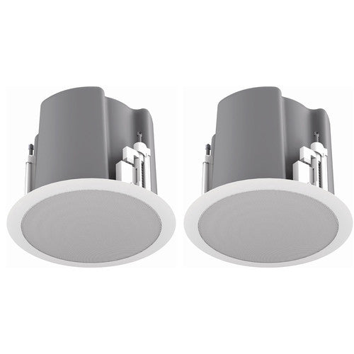 Atlas Sound FAP63T-W Strategy III Series 6.5 70.7 100V-32W Ceiling Loudspeaker (Pair, White)