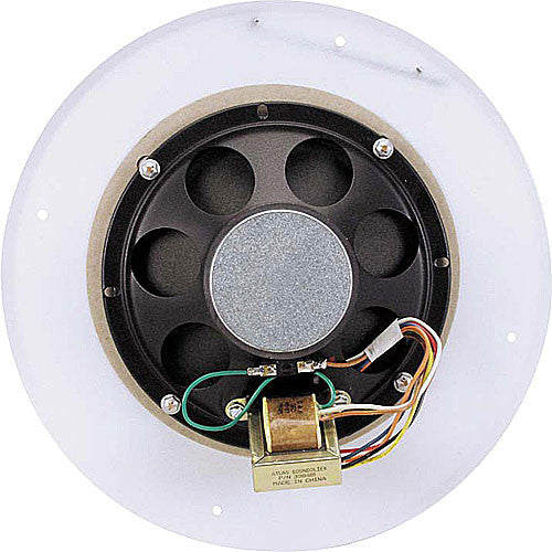 Atlas Sound GD87W 8 2-Way 16W Coaxial Ceiling Speaker with Baffle & 70.7V Transformer 2