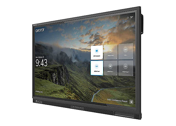 Avocor AVE-5530 55 4K Interactive Touch Display front angled