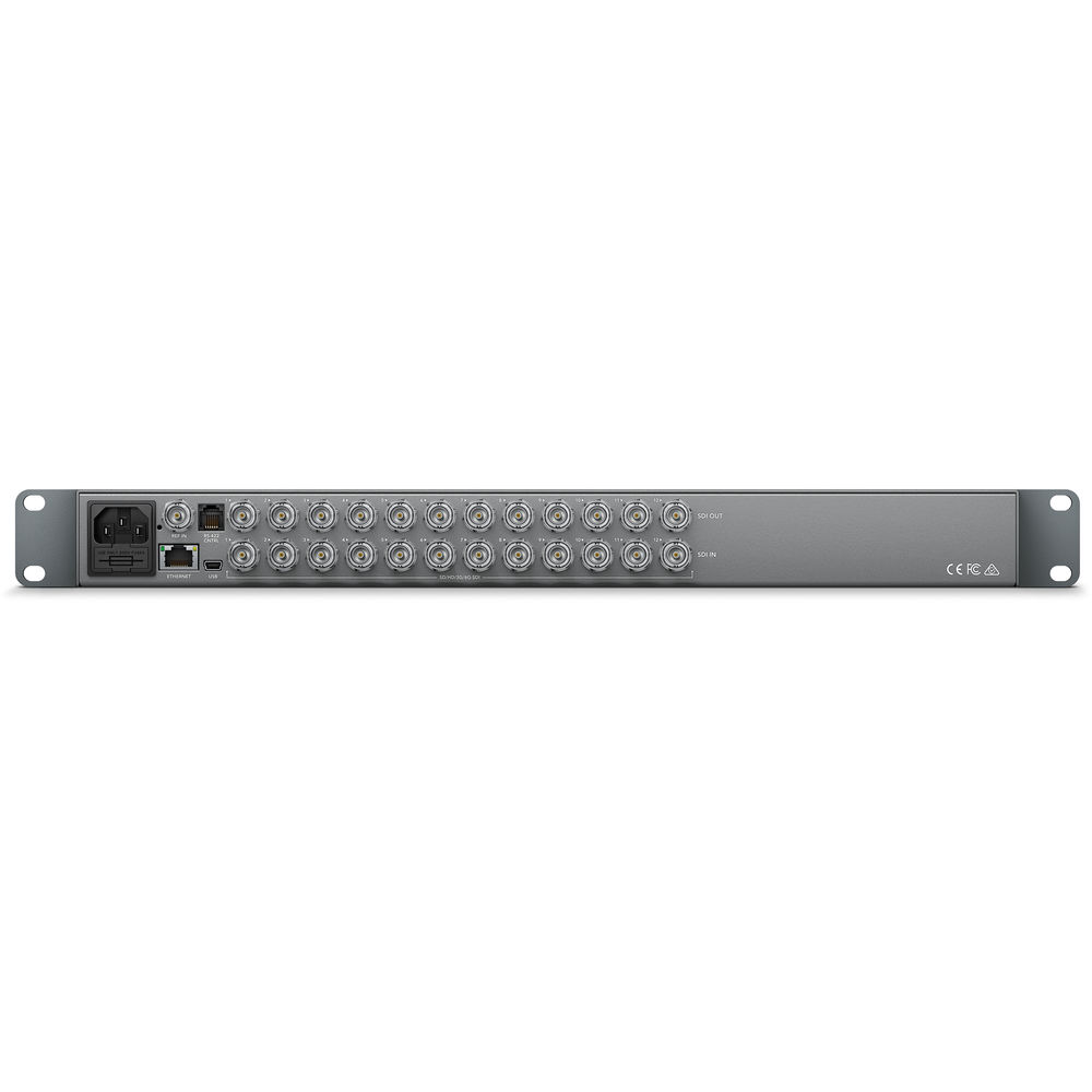 Blackmagic Design Smart Videohub CleanSwitch 12 x 12 6G-SDI VHUBSMTCS6G1212 rear