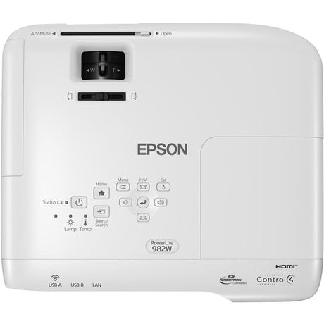 Epson PowerLite 982W WXGA 3LCD Projector top