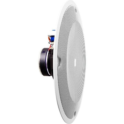 JBL Professional HPD8138 8 inch Full-Range In-Ceiling Loudspeaker for use with Pre-Install Backcans White 4-Pack side profile view
