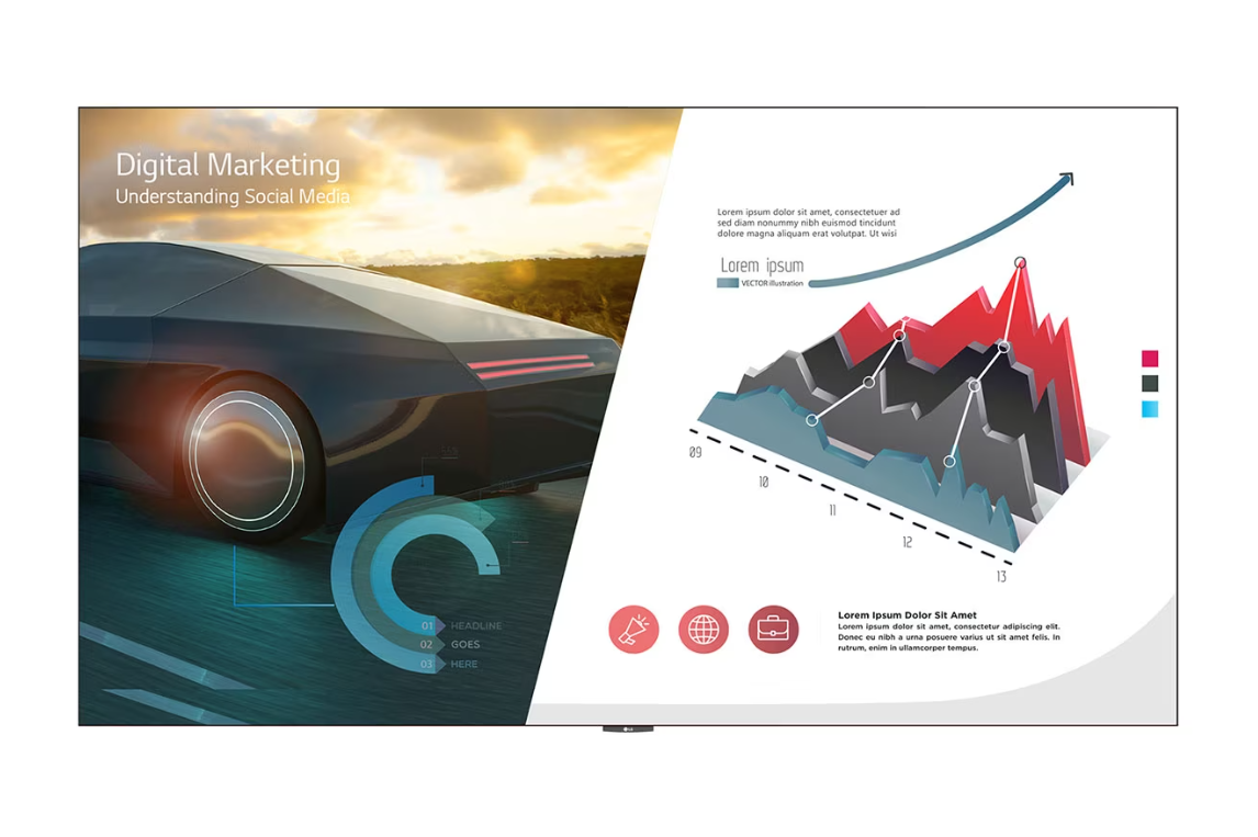 LG LAEC018 163 All-In-One LED Video Wall Display with webOS, Embedded System Controller, & Built-in Speaker