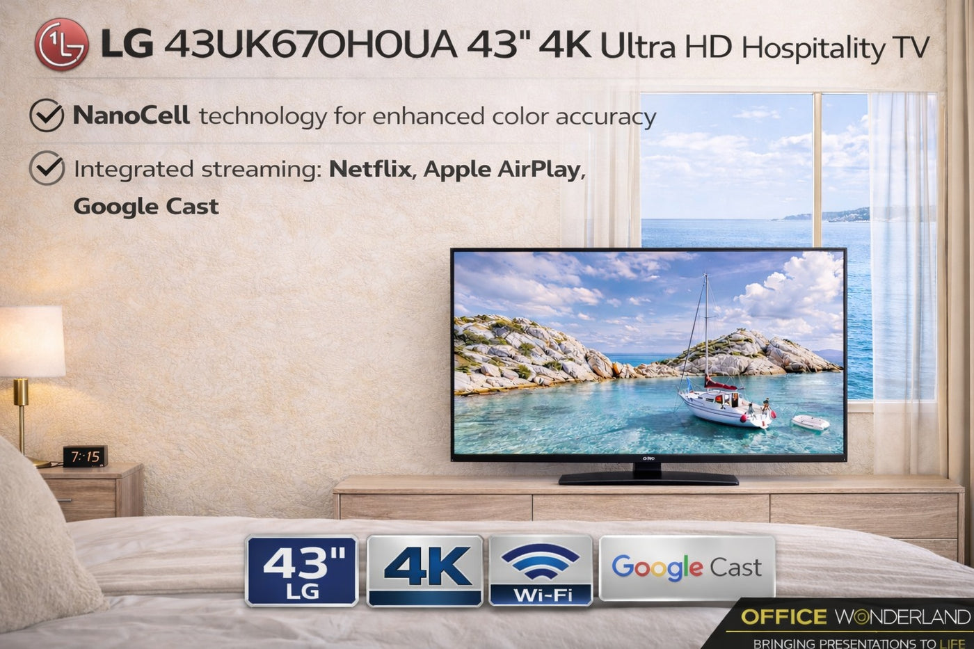 LG 43UK670H0UA 43" 4K Ultra HD Hospitality TV | Authorized Dealer