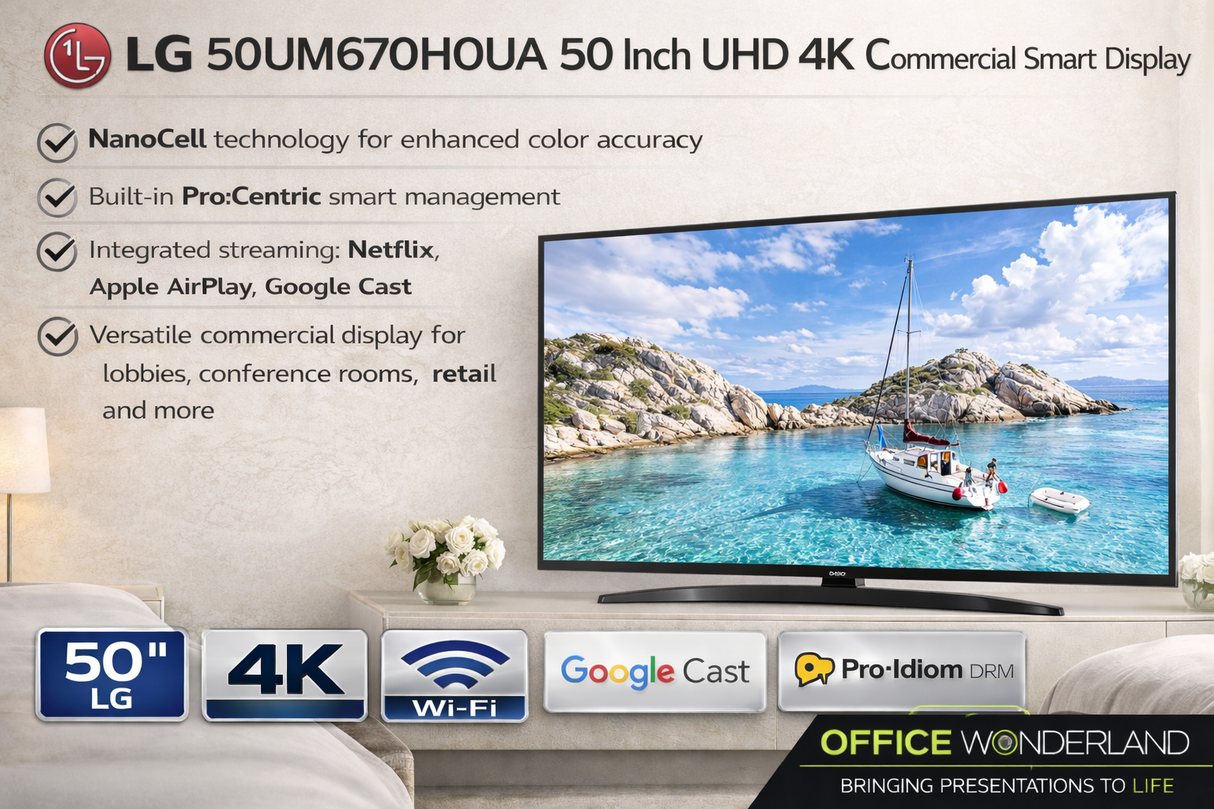 LG 50UM670H0UA 50 Inch UHD 4K Commercial Smart Display | Authorized Dealer