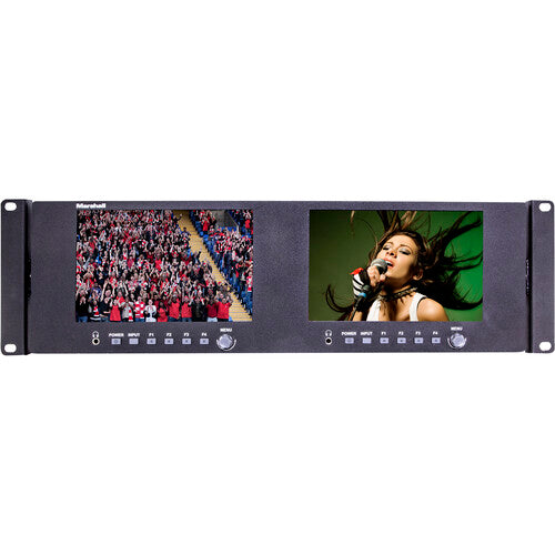 Marshall Electronics ML-702 Dual 7" LCD Rackmount Monitor (3 RU)