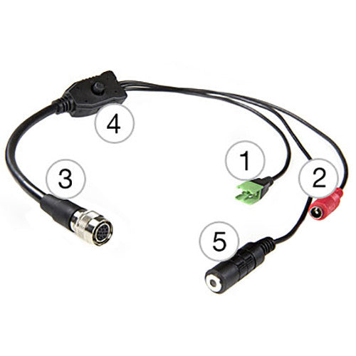 Marshall Electronics CV505 345-CABLE Breakout Cable for CV505-M MB and CV345-M MB Cameras 22 inches