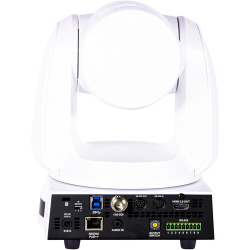 Marshall Electronics CV730-NDIW UHD 4K Broadcast PTZ Camera with NDI HX (White) input output
