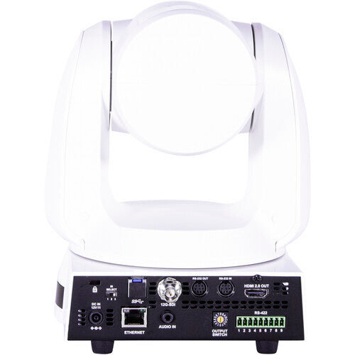 Marshall Electronics CV730-WH UHD 4K60 IP PTZ Camera with 30x Optical Zoom (White) input output