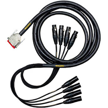 Marshall Electronics DB25 to 4 XLR Male & 4 XLR Female 8-Channel Digital AES Cable (5')