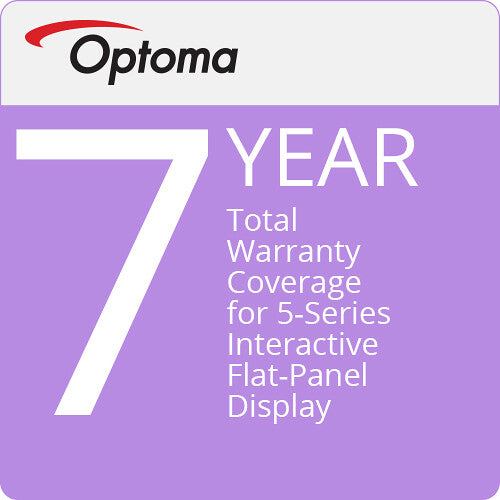 Optoma BW-WIFPD7Y Technology 7-Year Total Warranty Coverage for 5-Series Interactive Flat-Panel Display