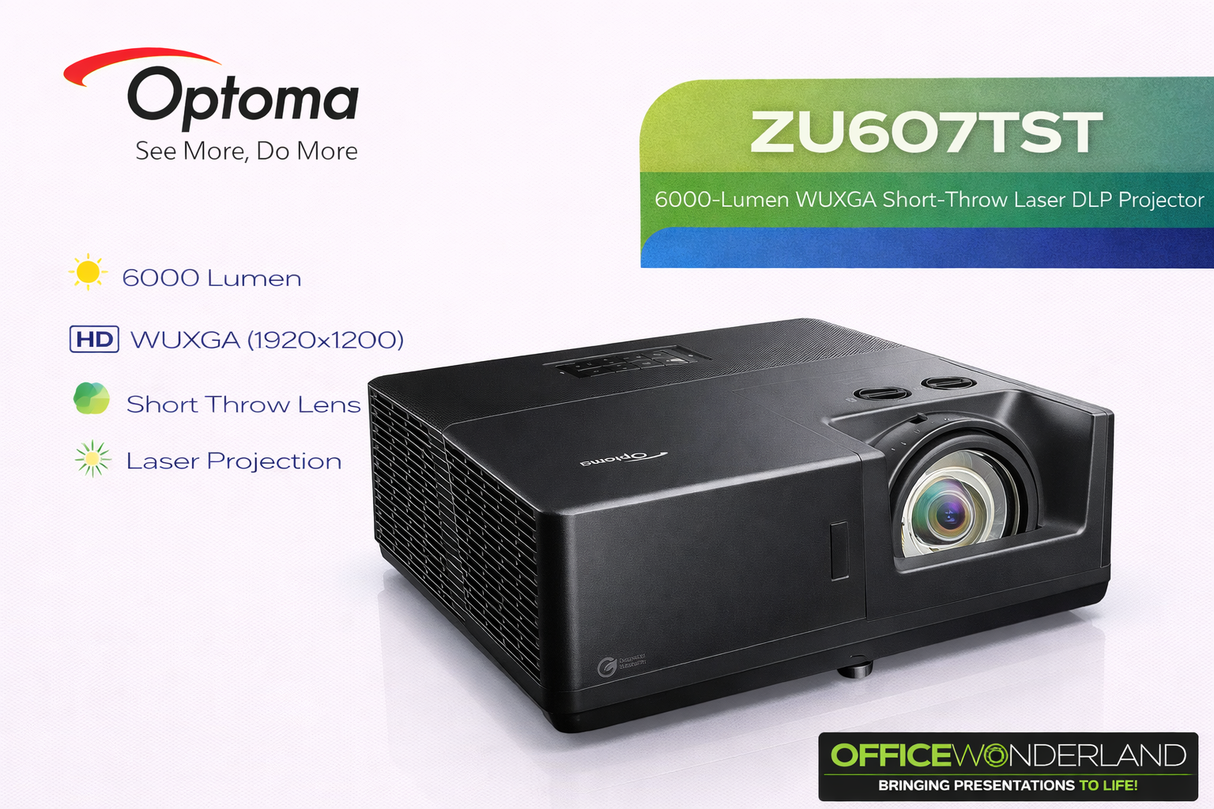 Optoma Technology ZU607TST 6000-Lumen WUXGA Short-Throw Laser DLP Projector