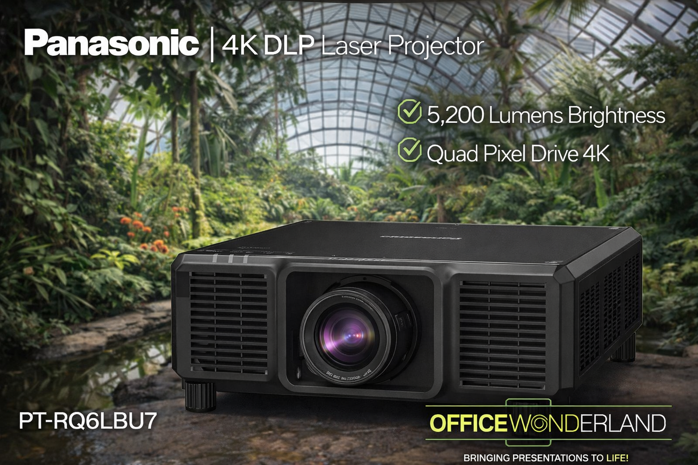 Panasonic PT-RQ6LBU7 4K DLP Laser Projector