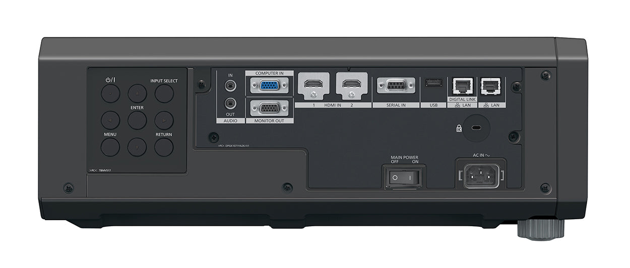 Panasonic PT-FRQ60 DLP 4K HD Laser Projector connections