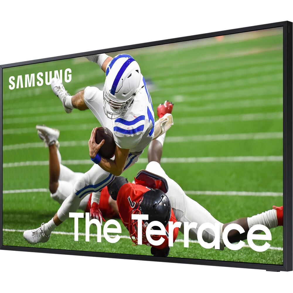 Samsung QN85LST7CAFXZA The Terrace 85 Class HDR UHD 4K Smart Partial Sun Outdoor QLED TV side