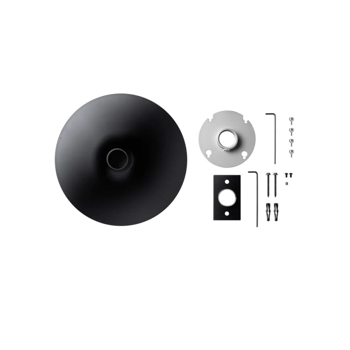Shure A900B-R-PM 1.5 Pole Mount Kit, Round, Black Cover (Pole not included)
