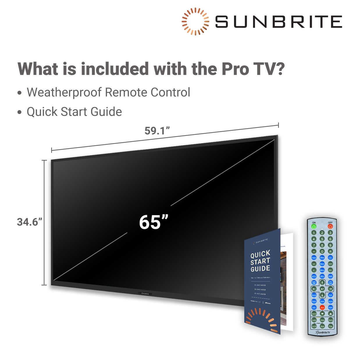 Sunbrite Signature 2 SB-P2-65-4KBL 65 inch Pro LED HDR 4K Outdoor TV - Full Sun 3