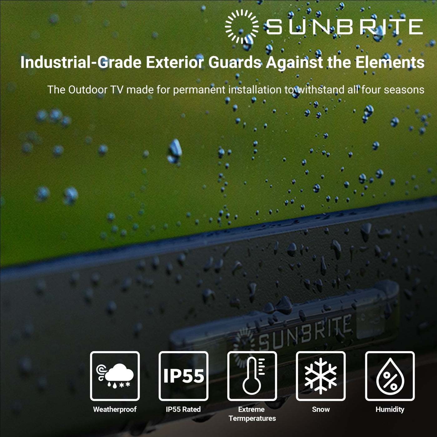 Sunbrite Signature 2 SB-S2-55-4K-BL 55 inch LED HDR 4K Outdoor TV – Partial Sun 2