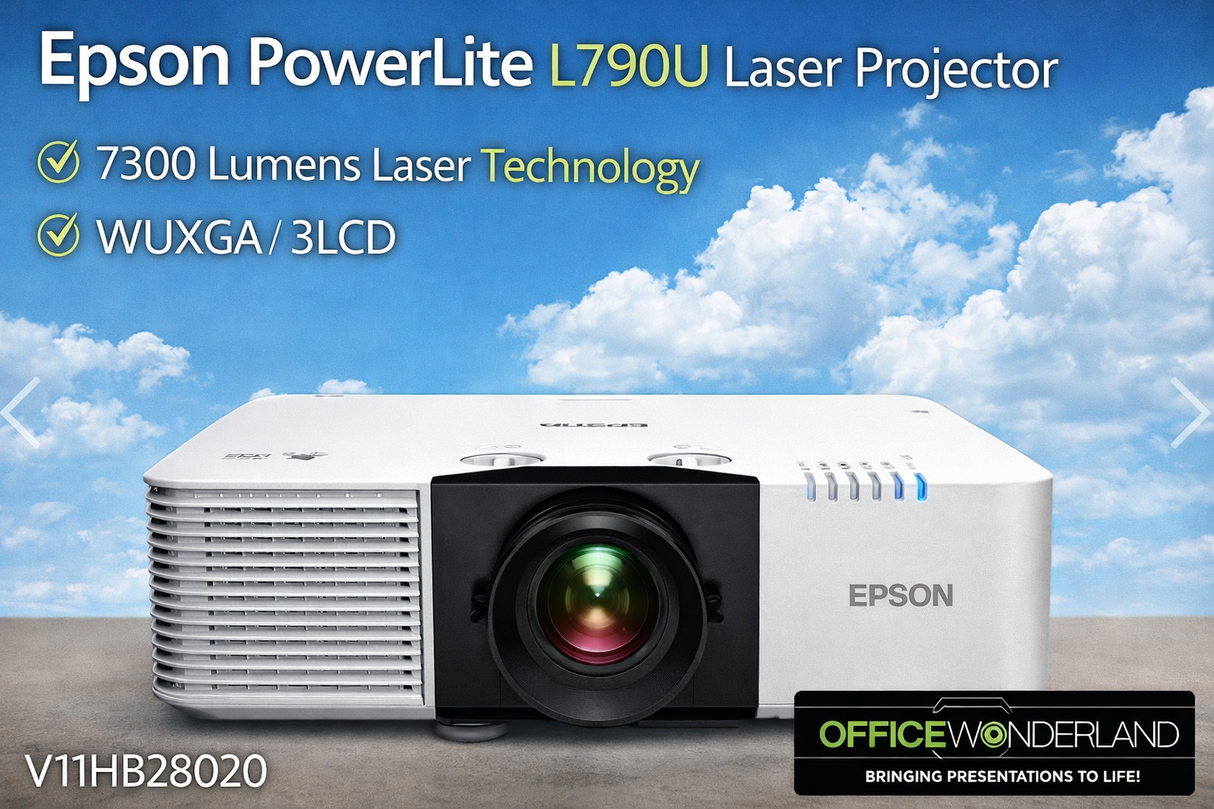 Epson PowerLite L790U 7300-Lumen WUXGA Laser 3LCD Projector (White)