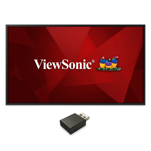 ViewSonic CDE4320 43 4K UHD Presentation Display Bundle with VSB050 USB Wi-Fi Adapter