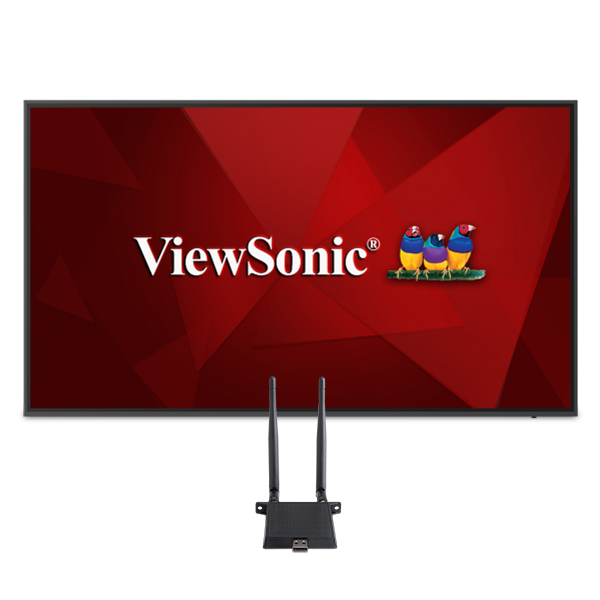 ViewSonic CDE7520-W1 75 4K UHD Presentation Display Bundle with LB-WIFI-001 Wireless Module