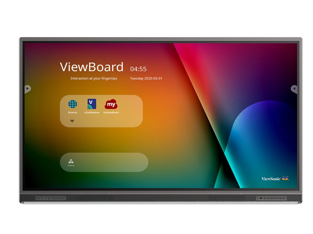 ViewSonic IFP7552-1C-E1 75 4K UHD Interactive Display with Integrated Microphone Bundle with Wall Mount1