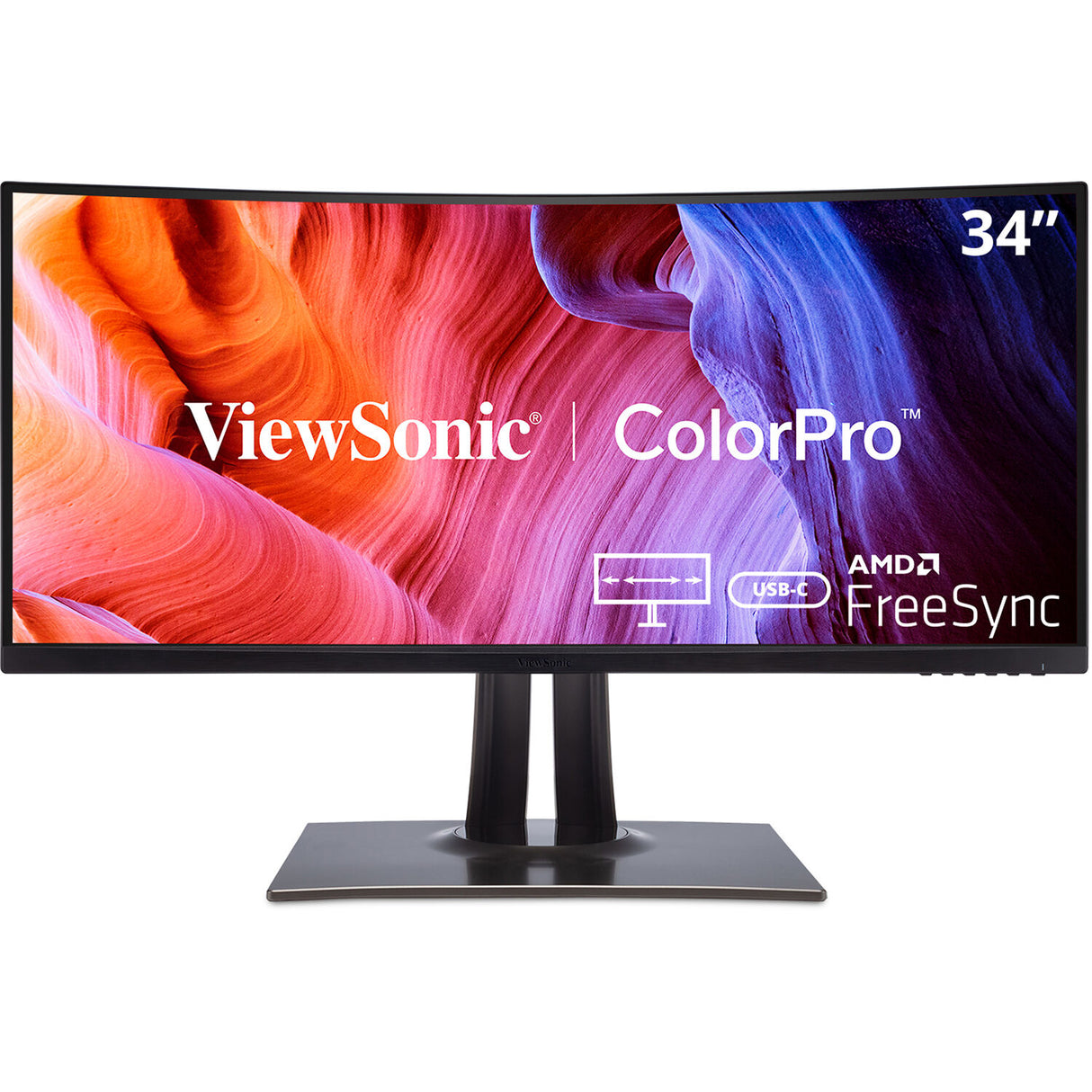 ViewSonic VP3481a 34 21 9 Curved FreeSync 100 Hz USB Type-C Docking LCD Monitor