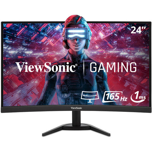 ViewSonic VX2468-PC-MHD 24 16 9 Curved FreeSync 165 Hz FHD VA Gaming Monitor