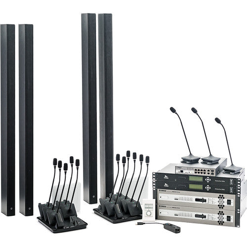 Yamaha Conference Ensemble For Boardroom, Black Speaker, 16 Microphones