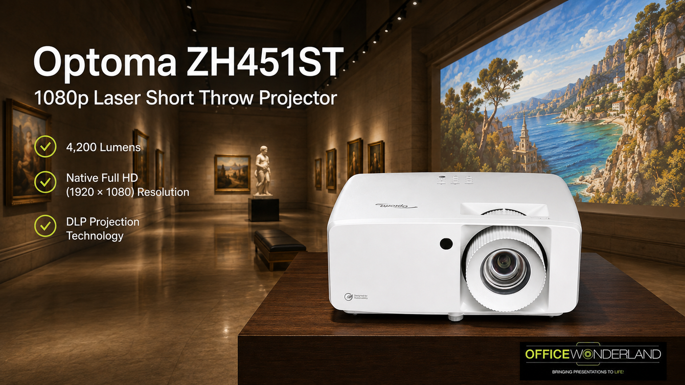 Optoma ZH451ST 1080p, Laser light source, 4000 lumens Short Throw Projector