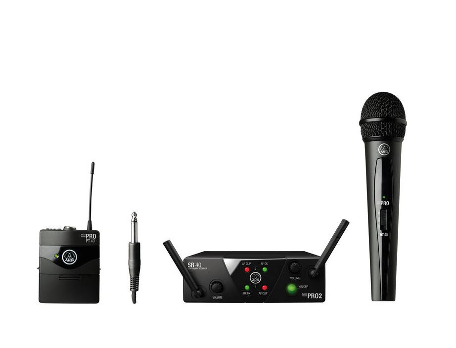 AKG WMS40 Mini Wireless Handheld & Bodypack Dual System 3352X00060