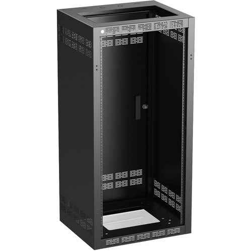 Atlas Sound 124-18 Stand-Alone Floor Cabinet with Fixed Rails (24 RU ...