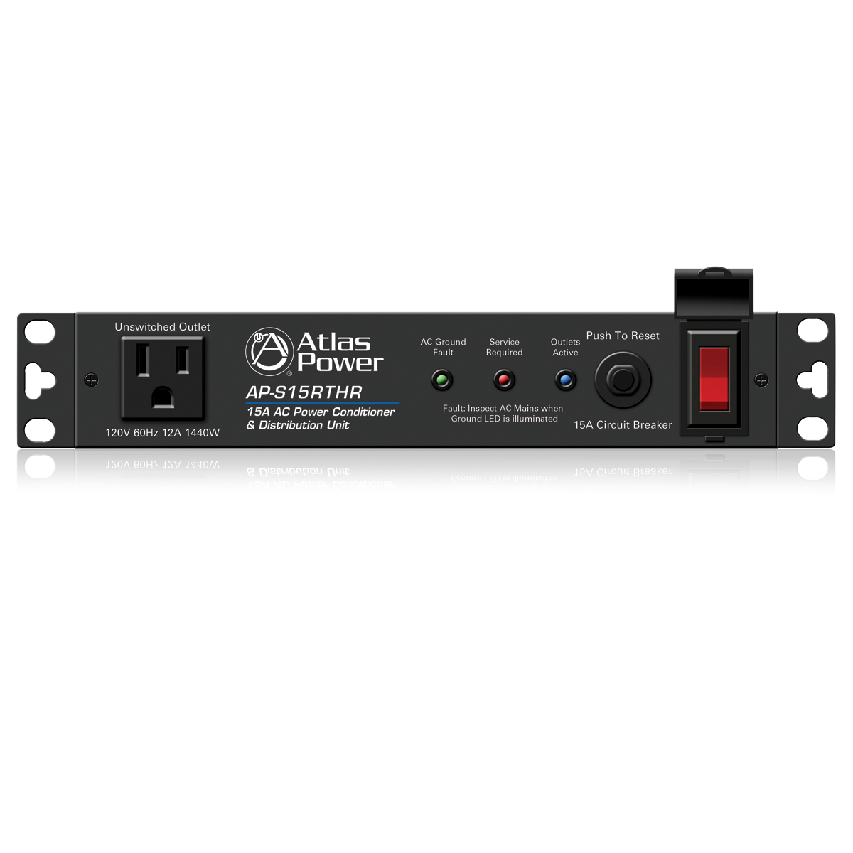 Atlas Sound 15A Half Width Rack Power Conditioner with Remote Activation AP-S15RTHR