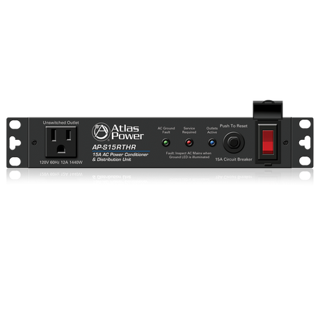 Atlas Sound 15A Half Width Rack Power Conditioner with Remote Activation AP-S15RTHR