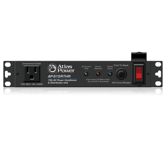 Atlas Sound 15A Half Width Rack Power Conditioner with Remote Activation AP-S15RTHR