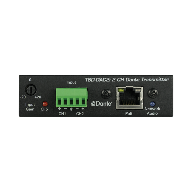 Atlas Sound 2-Channel Balance Line Input to Dante® Interface TSD-DAC2I