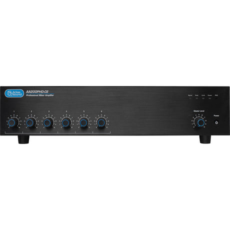 Atlas Sound AA200PHD-CE 6-Input 200W CE-Listed Mixer Amplifier with PHD Automatic System Test (Europe 220240 VAC)