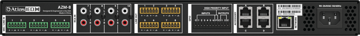 Atlas Sound Atmosphere™ 8-Zone Audio Processor AZM8 2