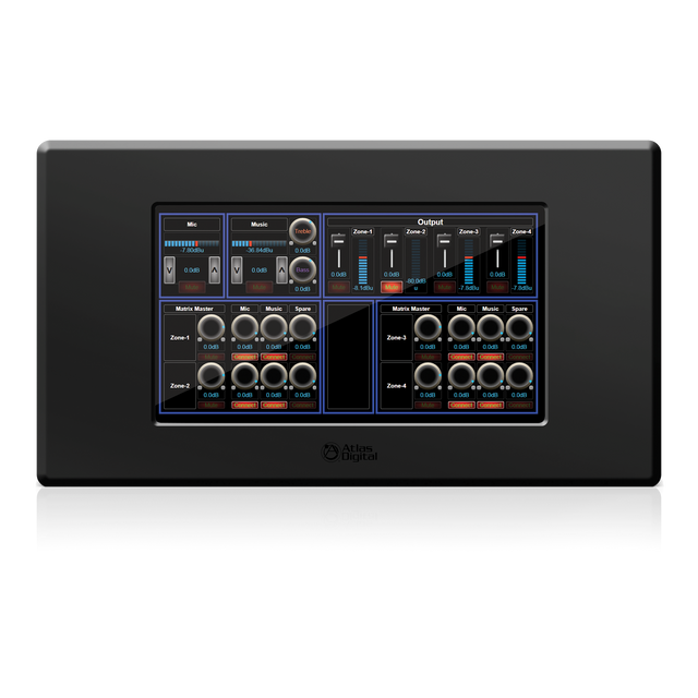 Atlas Sound BlueBridge® 7 Touch Panel Wall Controller BBWP-TOUCH7B