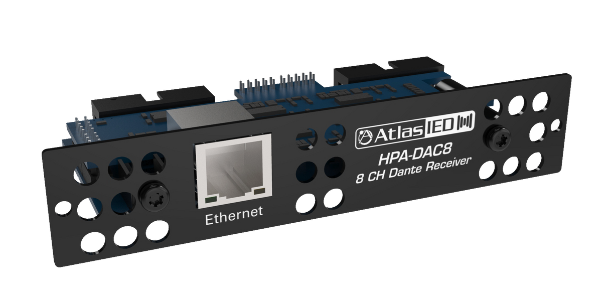 Atlas Sound Eight-Input Dante® Accessory Card for HPA Amplifiers HPA-DAC8 1