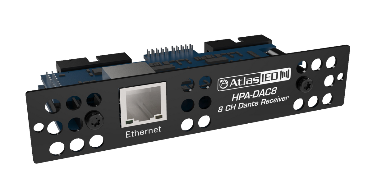 Atlas Sound Eight-Input Dante® Accessory Card for HPA Amplifiers HPA-DAC8 1