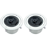 Atlas Sound FAP62T Strategy II Series 6 32W Coaxial Ceiling Speakers (Pair, White)