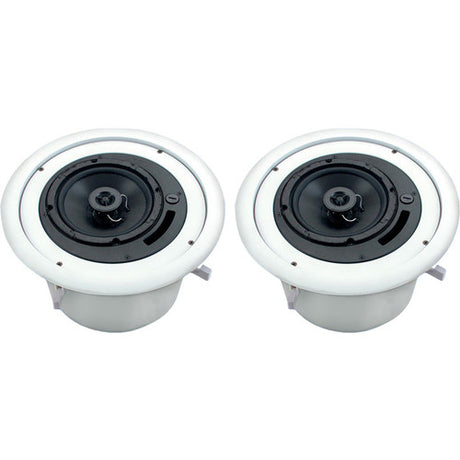 Atlas Sound FAP62T Strategy II Series 6 32W Coaxial Ceiling Speakers (Pair, White)