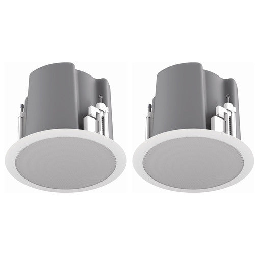 Atlas Sound FAP63T-W Strategy III Series 6.5 70.7 100V-32W Ceiling Loudspeaker (Pair, White)