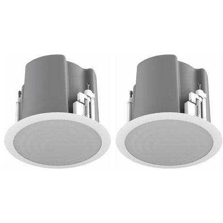 Atlas Sound FAP63T-W Strategy III Series 6.5 70.7 100V-32W Ceiling Loudspeaker (Pair, White)