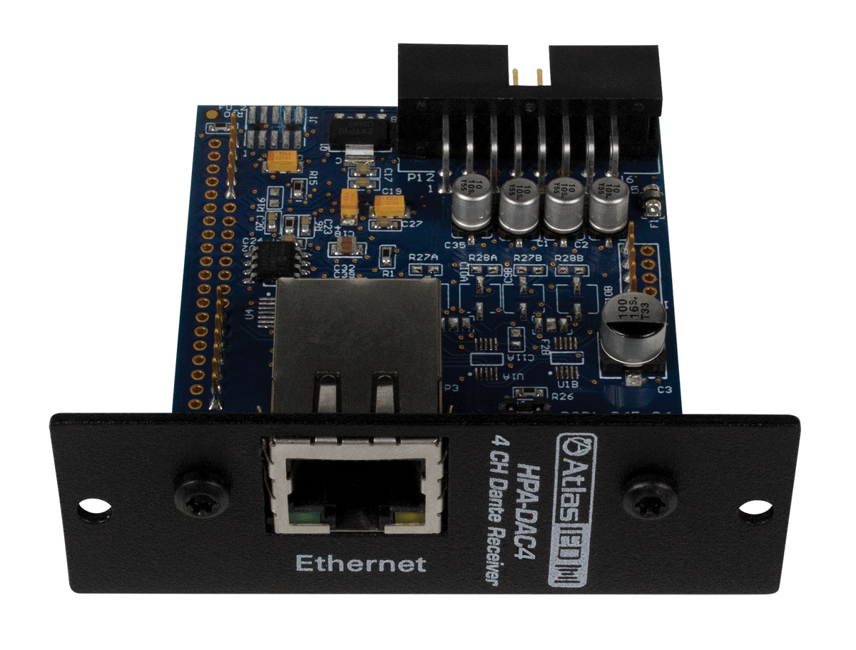 Atlas Sound Four-Input Dante® Accessory Card for HPA Amplifiers HPA-DAC4