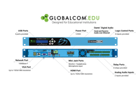 Atlas Sound GLOBALCOM®.EDU IP108-EDU-D-CS Announcement Control System with 8 Dante™ Message Channels 1